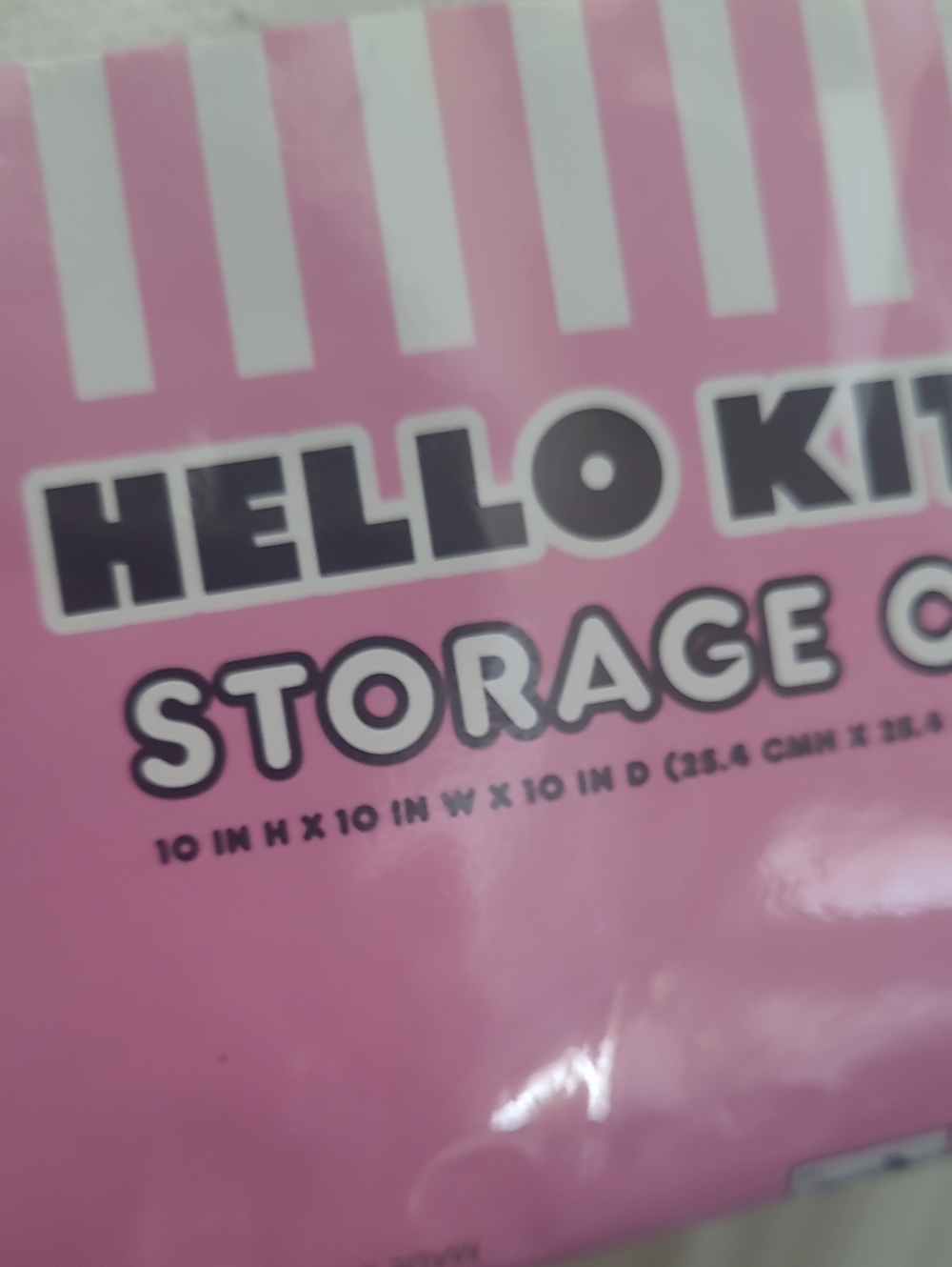 Hello Kitty Pink and White Foldable Storage Cube - 10x10x10 - Picture 4 of 4